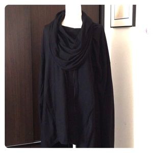 Asymmetrical sweatshirt dress or outerwear